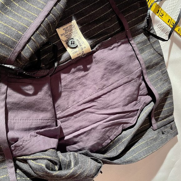 FRNCH Grey/gold pinstripe highwaisted trousers - Picture 15 of 15